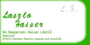 laszlo haiser business card